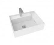 Раковина для ванной Marmorin Tantium II накладная без крыла литой камень белый P_U_532_02_0500