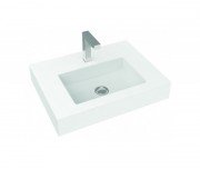 Раковина для ванной Marmorin Zoya 600 накладная без крыла литой камень белый P_U_552_01_0600