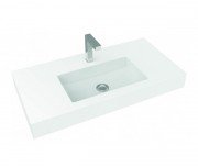 Раковина для ванной Marmorin Zoya 900 накладная с крылом литой камень белый P_U_552_03_0900