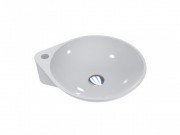 Раковина Miraggio Florence 46,6х40 см литой мрамор белый глянцевый 0000197