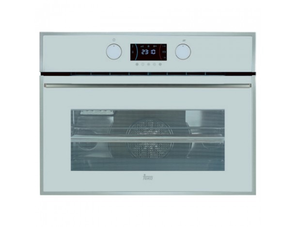 Духовой шкаф Teka Maestro HLC 844 C с функциями микроволновой печи с металлической рамкой белое стекло 40587612