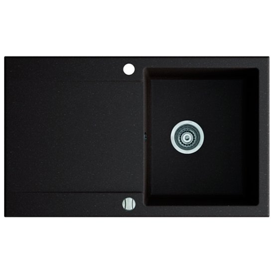Мойка для кухни Marmorin Debra 1k 1o с крылом врезная искусственный камень черный 436 113 002