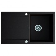 Мойка для кухни Marmorin Debra 1k 1o с крылом врезная искусственный камень черный 436 113 002