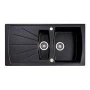 Мойка для кухни Marmorin Fenco 1,5k 1o с крылом врезная  искусственный камень черный 320 513 002