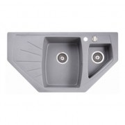 Мойка для кухни Marmorin Fenco trapez с крылом врезная искусственный камень серый 320 613 003