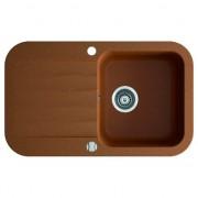 Мийка для кухні Marmorin Ignis 1k 1o з крилом врізна штучний камінь коричневийі 435 113 004