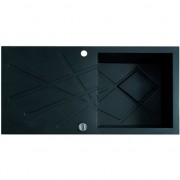 Мойка для кухни Marmorin Foorn II 1k 1o с крылом врезная искусственный камень черный 460 113 002