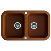 Мойка для кухни Marmorin Ignis 2k без крыла врезная искусственный камень коричневый 435 203 004