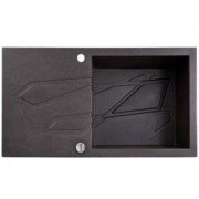 Мойка для кухни Marmorin Foorn I 1k 1o с крылом врезная искусственный камень черный 450 113 002