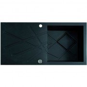 Мойка для кухни Marmorin Foorn II 1k 1o с крылом врезная искусственный камень черный 460 113 002