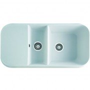 Мийка для кухні Marmorin Opal 1,5k 1o з крилом врізна штучний камінь білий 440 513 001