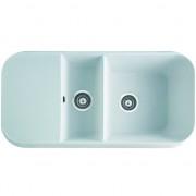 Мийка для кухні Marmorin Opal 1,5k 1o з крилом врізна штучний камінь білий 440 513 001