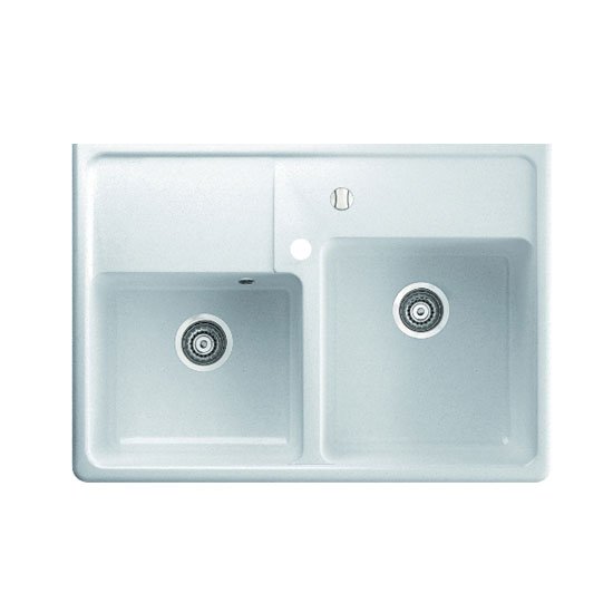 Мойка для кухни Marmorin Ewit 2k без крыла накладная искусственный камень белый 515 203 006