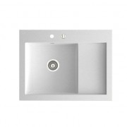 Мойка для кухни Marmorin Nero 1k 0,5o с крылом искусственный камень белый 714 113 006