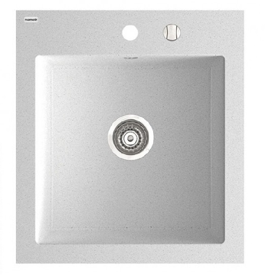 Мойка для кухни Marmorin Nero 1k без крыла искусственный камень белый 714 103 006