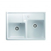 Мойка для кухни Marmorin Ewit 2k без крыла накладная искусственный камень белый 515 203 006