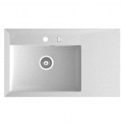 Мойка для кухни Marmorin Ivo с крылом врезная искусственный камень белый 718 113 006