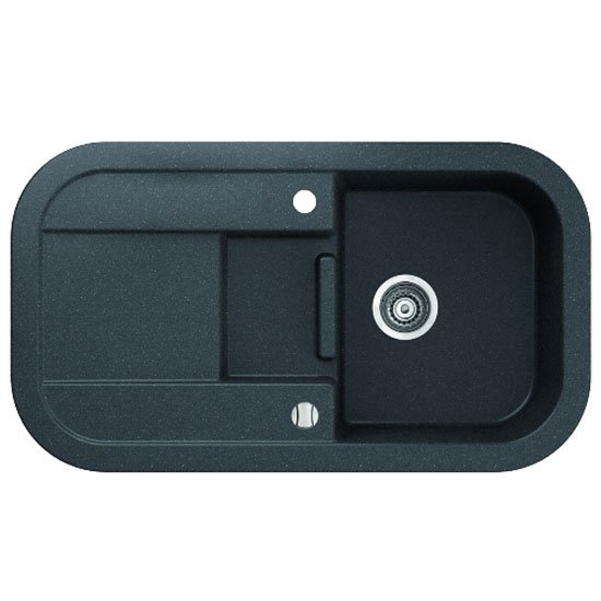 Мойка для кухни Marmorin Laver 1,5k 1o с крылом врезная искусственный камень цвет черный 510 513 002