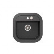 Мийка для кухні Marmorin Laver 1k без крила врізна штучний камінь чорний 510 103 002