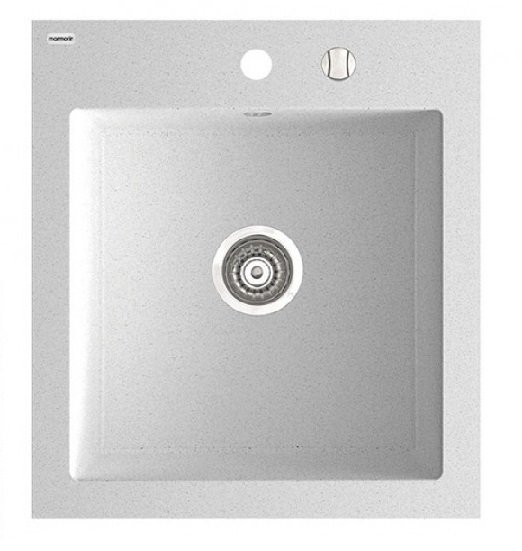 Мийка для кухні Marmorin Nero 1k без крила штучний камінь білий 714 103 006
