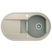 Мийка для кухні Marmorin Otago 1,5k 1o з крилом врізна штучний камінь сафарі 505 513 001