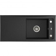 Мойка для кухни Marmorin Tessa 1k 1o с крылом врезная искусственный камень черный 715 113 002