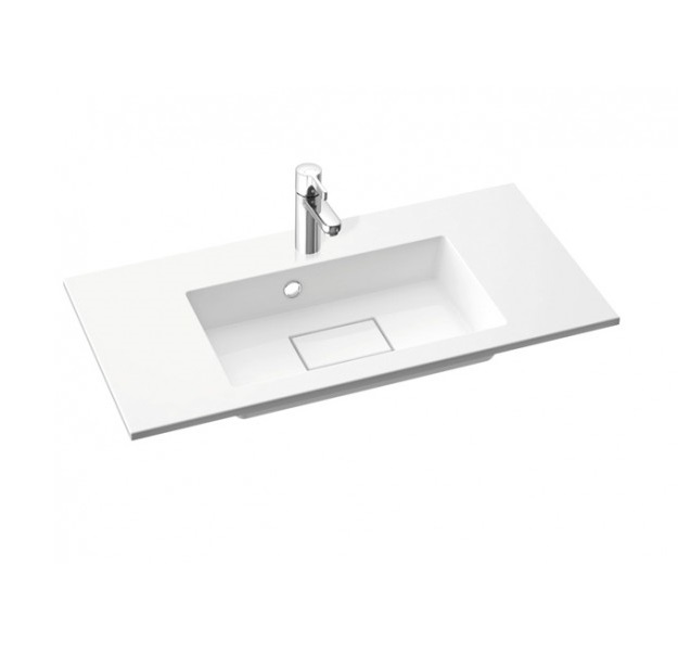 Раковина для ванной Marmorin Lira 800 врезная литой камень белый  640 080 020 xx x