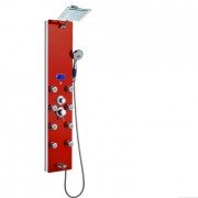 Гидромассажная панель для душа Dusel хром/красный DU787392R