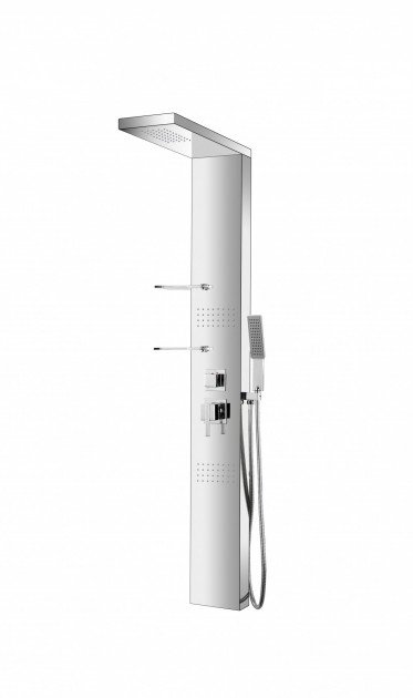 Гидромассажная панель для душа Dusel нержавеющая сталь хром DU8003-00