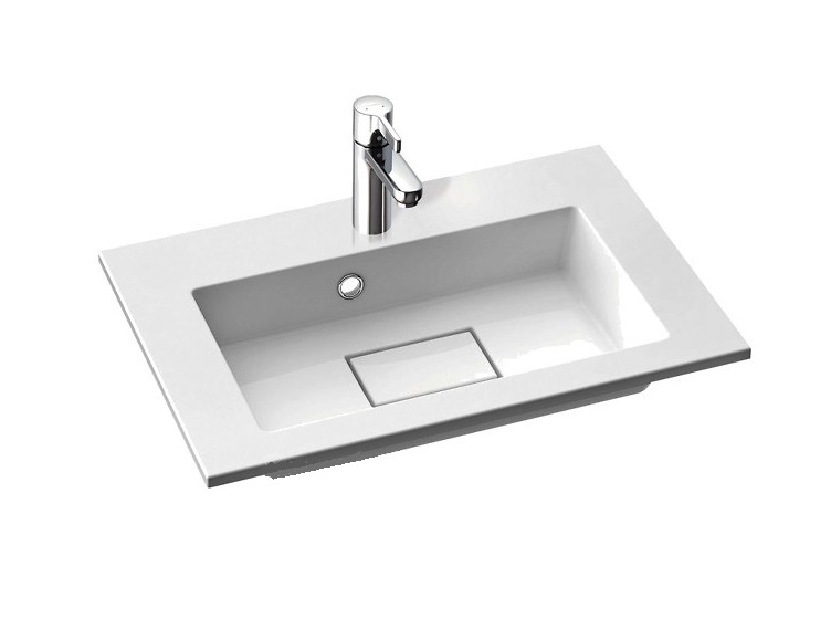 Раковина для ванной Marmorin Lira 600 врезная литой камень белый 640 060 020 xx x