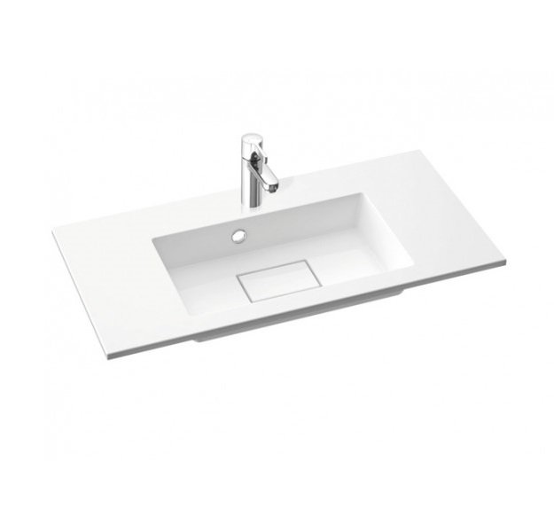 Раковина для ванної Marmorin Lira 800 врізна литий камінь колір білий 640 080 020 xx x