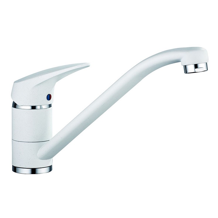 Смеситель для кухни Marmorin классический однорычажный белый 6113