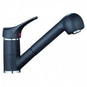 Змішувач для кухні Marmorin класичний з висувною лійкою одноважільний чорний 2214