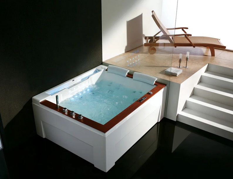 Ванна аеро- і гідромасажна акрилова Golston 190х158 права білий G-U2607R