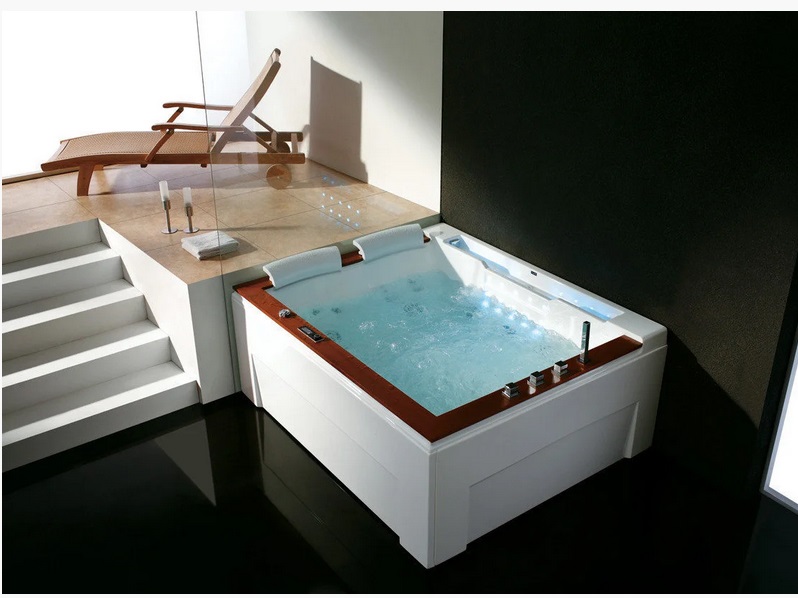 Ванна аэро- и гидромассажная акриловая Golston 190х158 левая белый G-U2607L