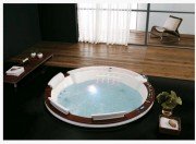 Ванна аэро- и гидромассажная акриловая Golston 195х195 встраиваемая белый G-U2603А