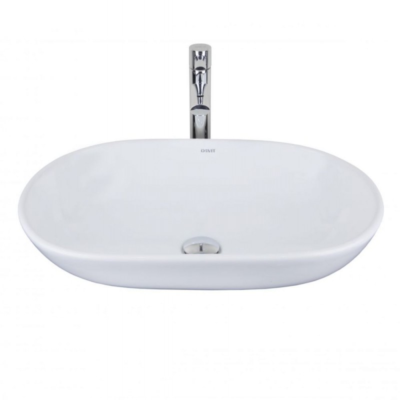 Раковина для ванной Devit Ovale накладная 58.5х39 см санфаянс белый 1510136