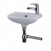 Раковина для ванной Devit Small подвесная 38х25 см санфаянс белый 1014135