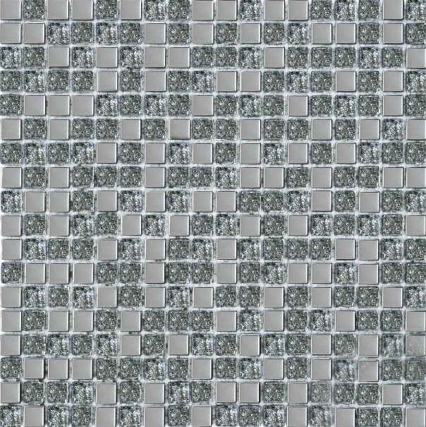 Мозаїка Grand Kerama мікс 30х30 см платина/платина колота 1079 016767