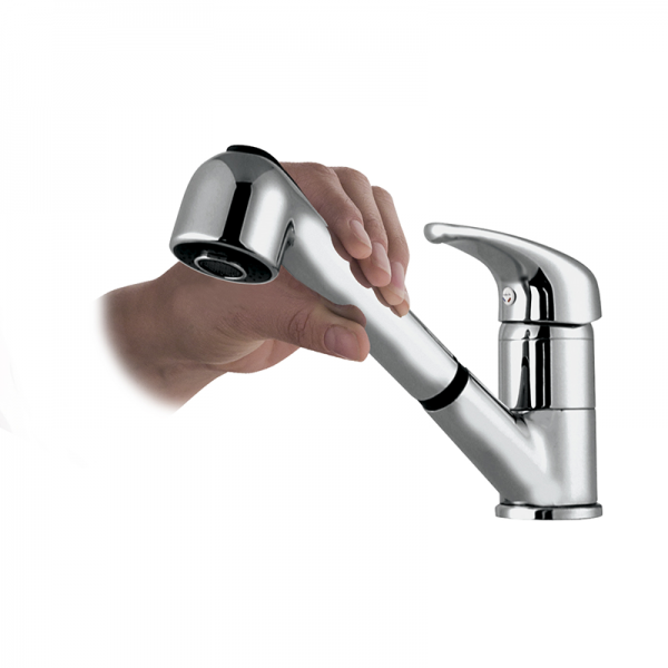 Смеситель для кухни GRB Cocinas однорычажный с выдвижной лейкой хром 536000