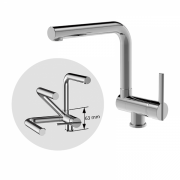 Змішувач для кухні GRB Cocinas одноважельний із складаним виливом хром 535900