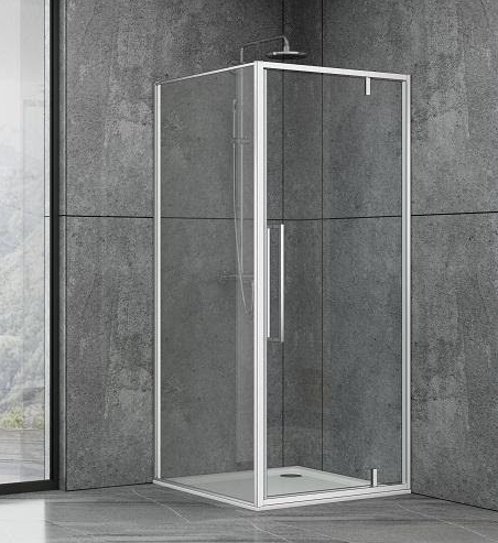 Душевая кабина квадратная Dusel Deluxe Series DL198+DL196 Chrome 900x900x1900 мм профиль хром/стекло прозрачное