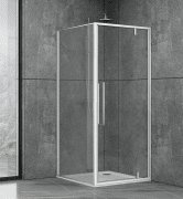 Душова кабіна квадратна Dusel Deluxe Series DL198+DL196 Chrome 900x900x1900 мм профіль хром/скло прозоре