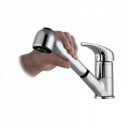 Змішувач для кухні GRB Cocinas одноважельний з висувною лійкою хром 536000