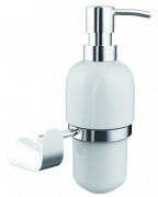 Дозатор для жидкого мыла Devit Katarina с держателем белый/хром 8556148