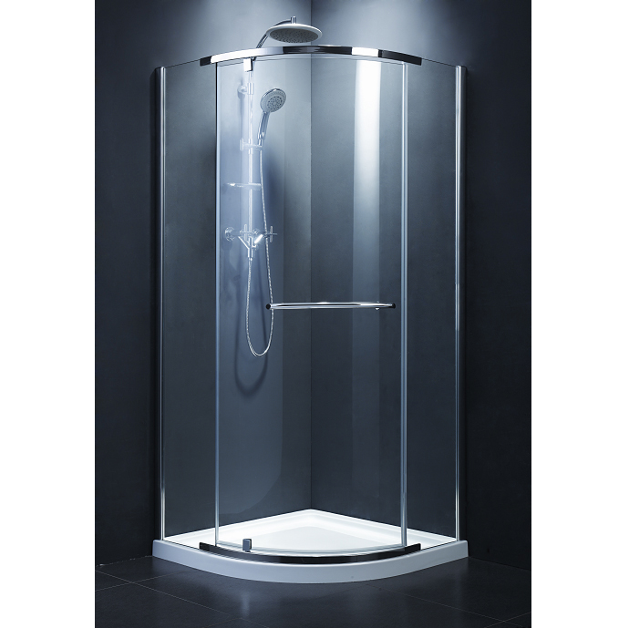 Душова кабіна чверть кола Devit Comfort 900x900 мм профіль хром/скло прозоре FEN1123