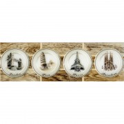 Бордюр настінна InterCerama Madera 35х11 см темно-коричневий 032 456104