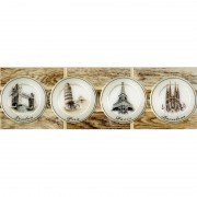 Бордюр настінна InterCerama Madera 35х11 см темно-коричневий 032 456104