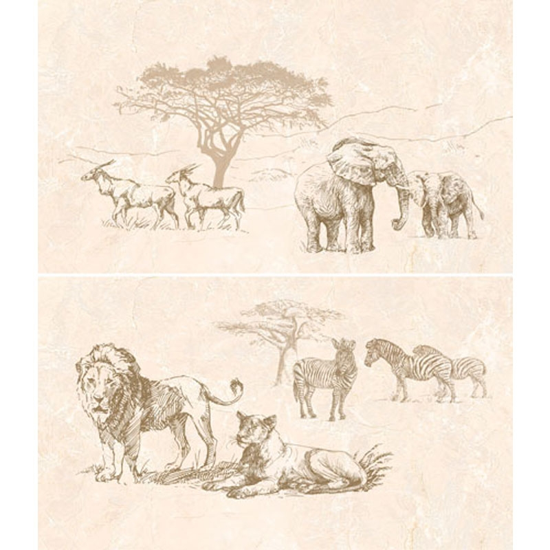 Декор-панно InterCerama Safari 40х46 см коричневий 031 456606