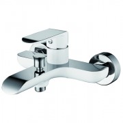 Смеситель для ванной Devit Iven однорычажный настенный латунь белый/хром 43113141W